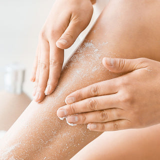 Three DIY summer skincare recipes using natural oils and Jojoba Powder including a citrus body scrub, lightweight body oil, and refreshing foot scrub