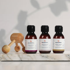 Massage Oil Collection with Wooden Massager