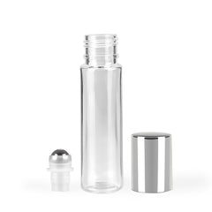 Glass Roller Bottle with Metal Roller Ball - Pack of 5 | 10ml