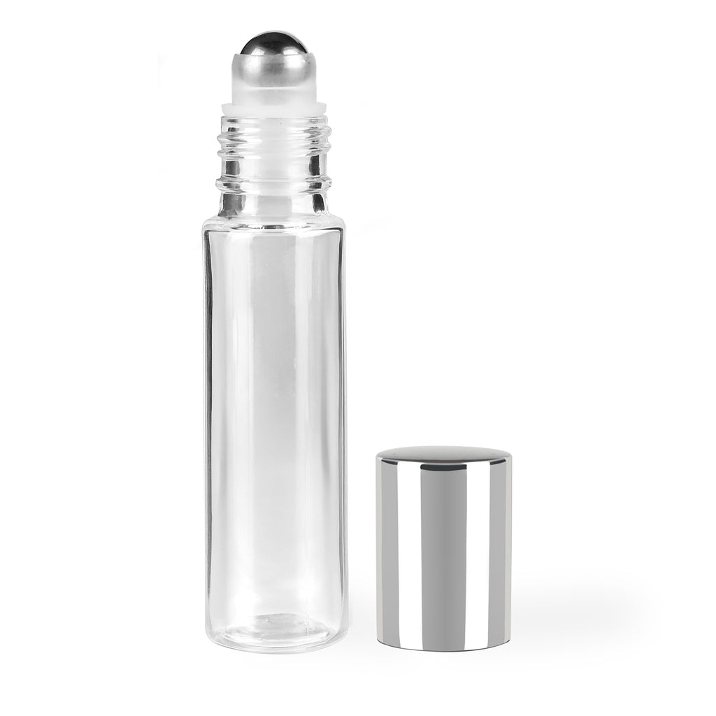 Glass Roller Bottle with Metal Roller Ball - Pack of 5 | 10ml