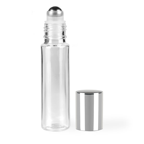 Glass Roller Bottle with Metal Roller Ball - Pack of 5 | 10ml