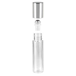Glass Roller Bottle with Metal Roller Ball - Pack of 5 | 10ml